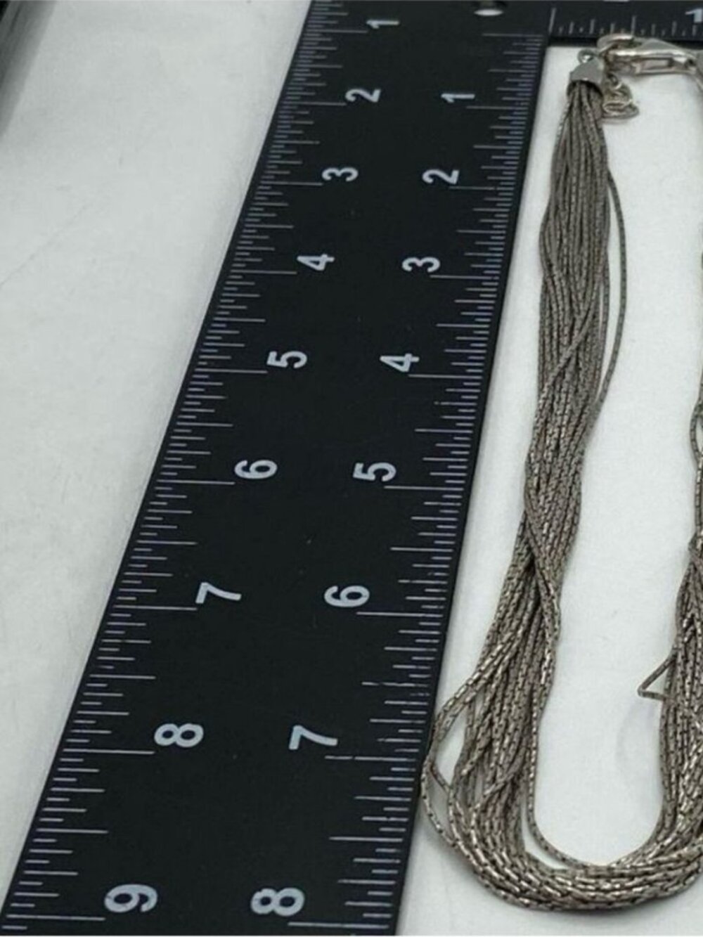 925 Silver & liquid Silver Italy Necklace Multi-strand - Picture 11 of 12